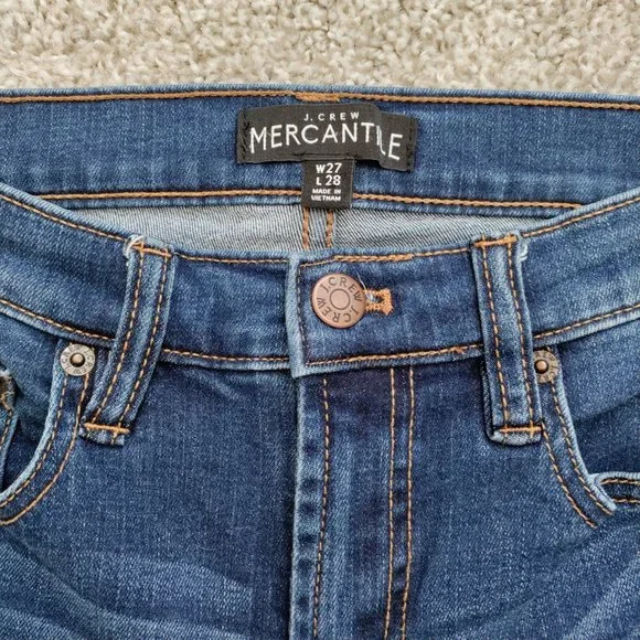 J. Crew Mid Rise Skinny Jeans in Rockaway Wash Size W27 L28 - Picture 6 of 12